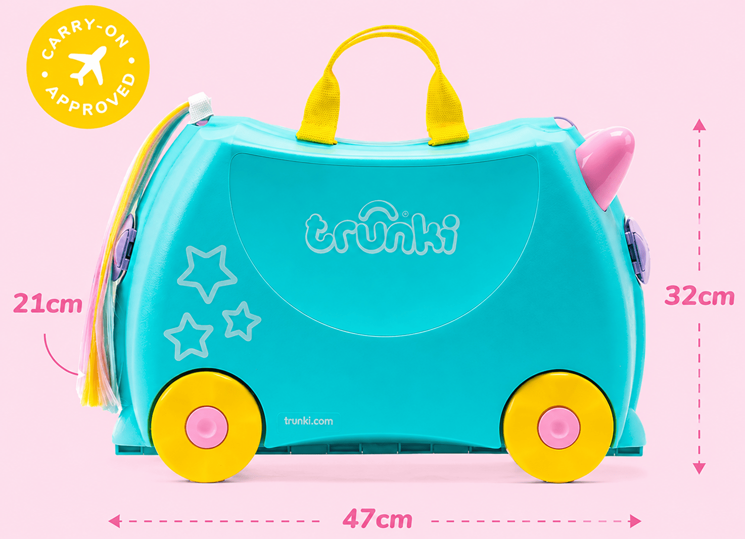 Trunki kufor Jednorožec Una rozmery a dizajn